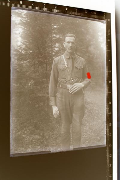 Glasnegativ - Portait eines S.A. Mannes