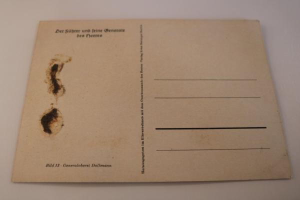 alte Postkarte - Portrait Generaloberst Dollmann