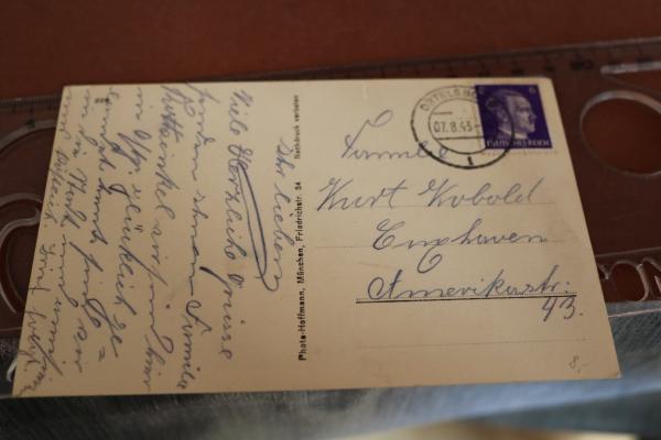 Postcard - Portrait of Adolf Hitler with child - Obersalzberg visit