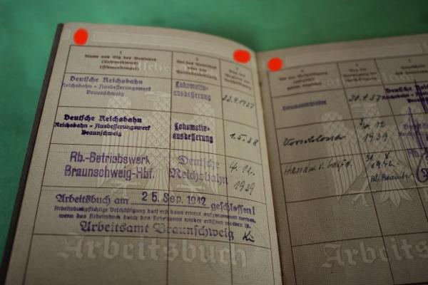 Arbeitsbuch 1936 - Braunschweig Reichsbahn