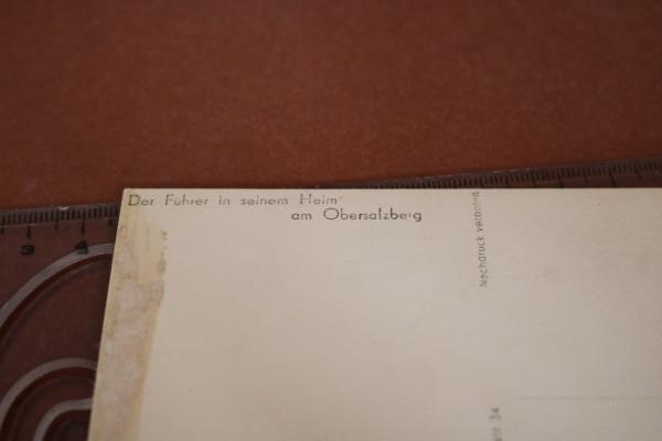 Postkarte der Führer in seinem Haus am Obersalzberg
