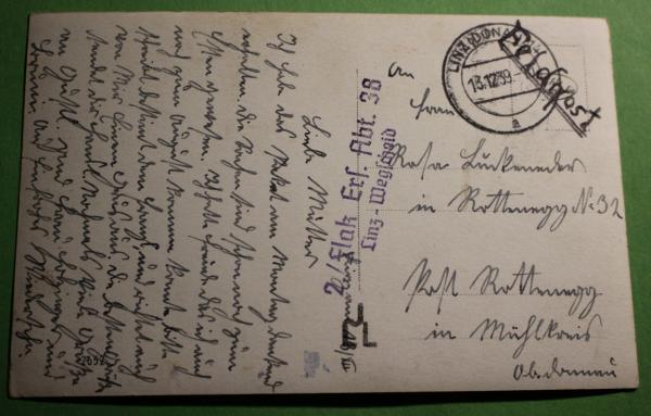 Postkarte Grab der Eltern Hitlers -  Leonding