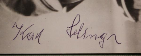 RK-Träger Feldwebel der Reserve. Selinger, Karl neuzeitlicher Abzug mit original Autogramm