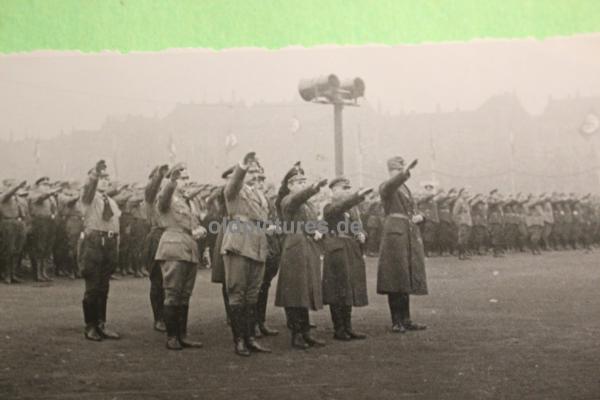 original Foto - Kultusminister Rust, Gaurarbeitsführer usw. beim Treueschwur 1934