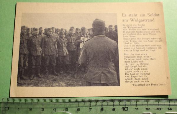 Liedkarte - Es steht ein Soldat am Wolgastrand