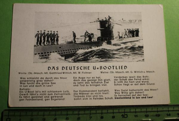 Liedkarte - Das deutsche U-Bootlied