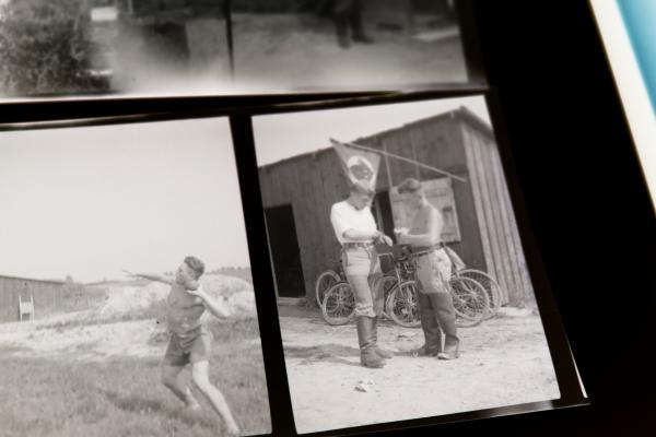 17 alte Negativbilder - Reichsarbeitsdienst Bayern ?? Edelweiss an der Mütze
