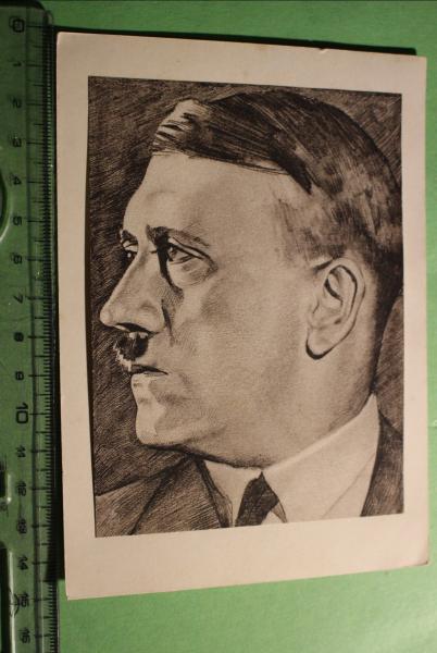 zwei alte AK - Portrait A. Hitler - selbstgebastelt ???