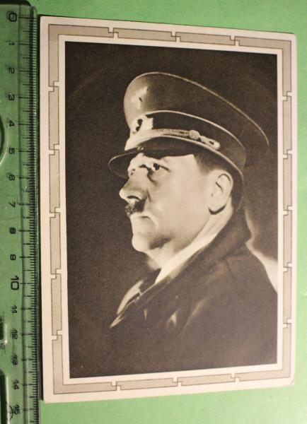 alte AK - Portrait A. Hitler mit Sonderstempel Memel