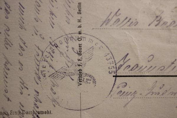 Feldpostkarte  eines SS-Mannes -  Reiter-Batterie SS-Kavallerie-Regiment 2 ??