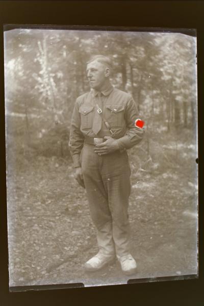 zwei alte Glasnegative - S.A. Mann