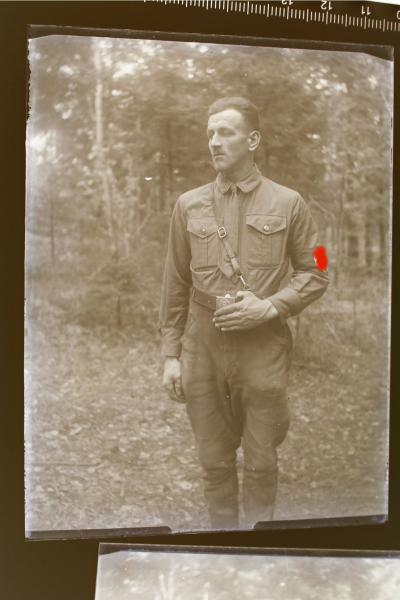 zwei alte Glasnegative - S.A. Mann