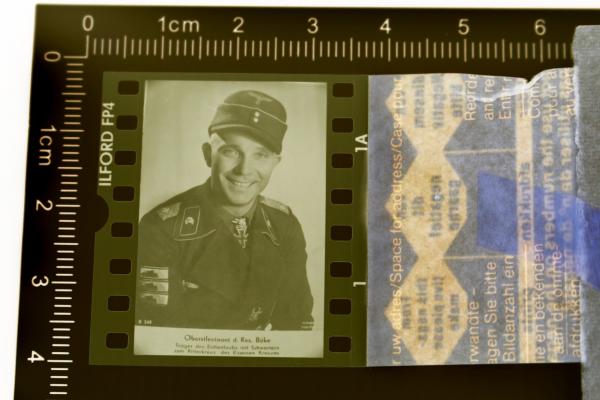 kleines Negativ - Oberstleutnant der Res. Franz Bäke