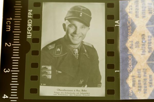 kleines Negativ - Oberstleutnant der Res. Franz Bäke