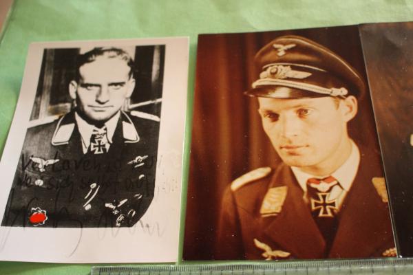 vier tolle Portraits RKTräger Luftwaffe Galland usw. neuzeitliche Abzüge