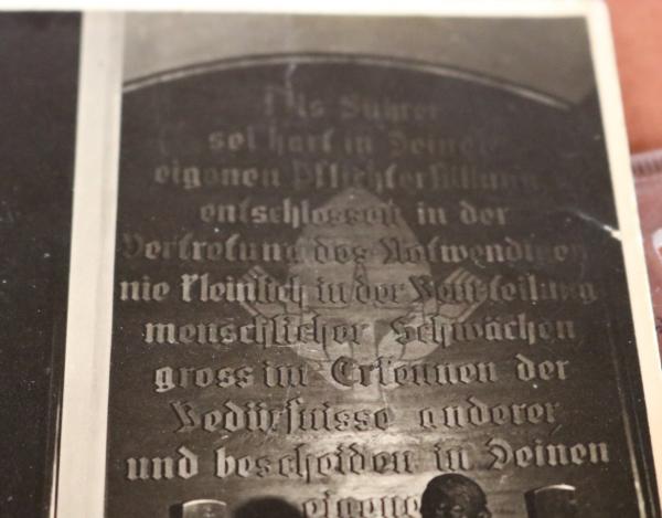 Postkarte  Ehrenhalle der Reichsschule des Reichsarbeitsdienstes Potsdam-Wildpark