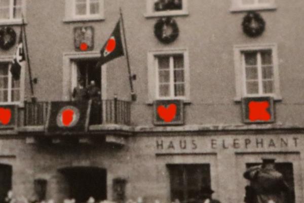 drei Fotos Besuch Adolf Hitler in Finsterbergen Thüringen - Einweihung Adolf Hitler Platz