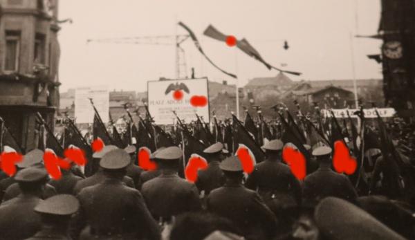 drei Fotos Besuch Adolf Hitler in Finsterbergen Thüringen - Einweihung Adolf Hitler Platz